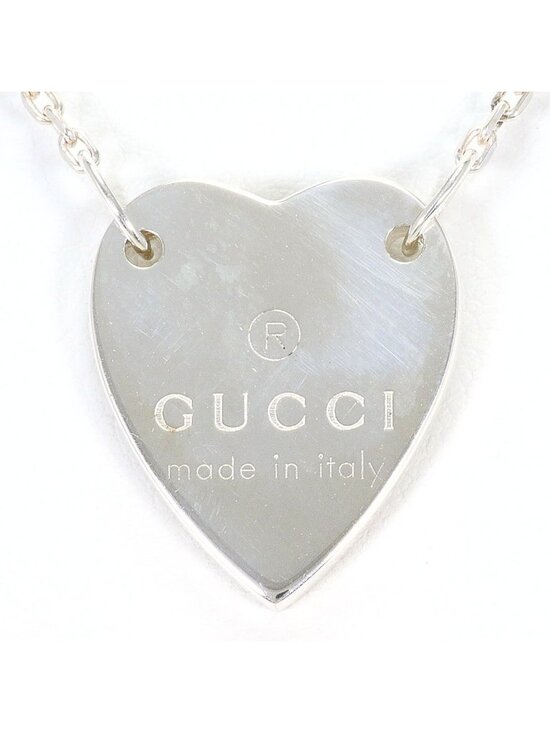 Gucci Jewelry - Gucci Trademark Heart 925 Sterling Silver Necklace 48
